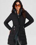 Hannah | Women's Hooded Faux Fur Quilted Winter Midi Coat